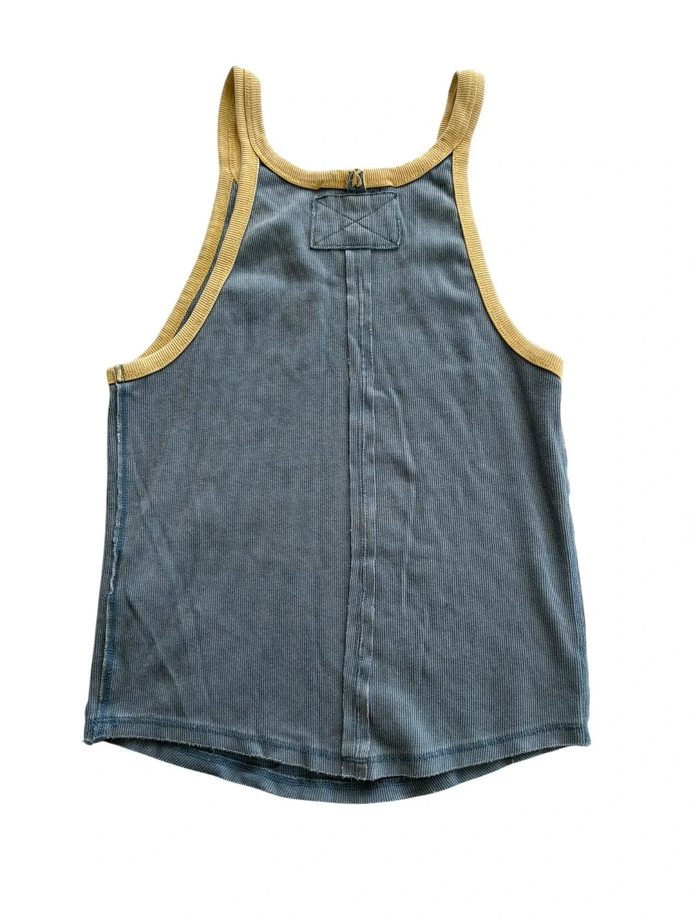 We the Free size large only 1 ringer Blue Tank Top with Yellow Trim - Picture 11 of 11